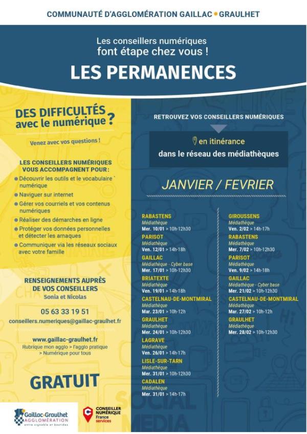 PERMANENCE CONSEILLERS NUMERIQUES